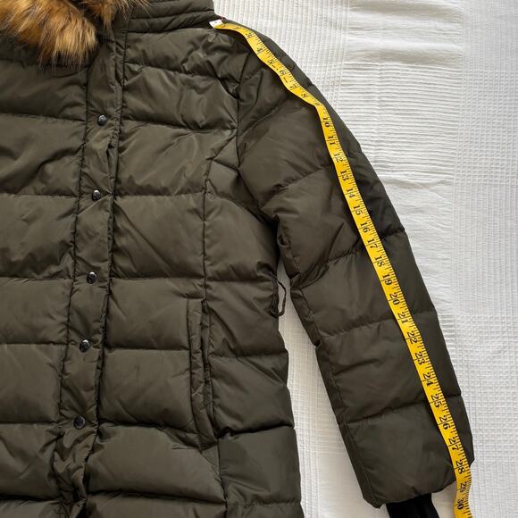 S13 DOWN PUFFER COAT WITH HOOD WATER RESISTANT WINDPROOF WOMEN SIZE SMALL - Picture 14 of 16